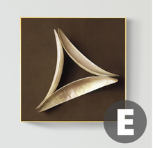 Load image into Gallery viewer, Arna&#39;s Luxury Painting Collection - Geometric Line Round Gold Leaf Canvas Painting
