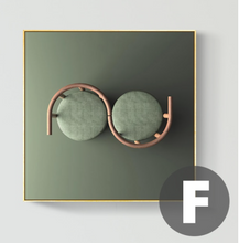 Load image into Gallery viewer, Arna&#39;s Luxury Painting Collection - Geometric Line Round Gold Leaf Canvas Painting
