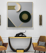 Load image into Gallery viewer, Arna&#39;s Luxury Painting Collection - Nordic Abstract Black/Gold/Silver/Grey Graphics Painting
