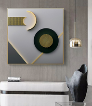 Load image into Gallery viewer, Arna&#39;s Luxury Painting Collection - Nordic Abstract Black/Gold/Silver/Grey Graphics Painting
