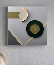 Load image into Gallery viewer, Arna&#39;s Luxury Painting Collection - Nordic Abstract Black/Gold/Silver/Grey Graphics Painting
