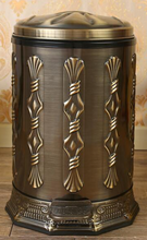Load image into Gallery viewer, &quot;Arna Royal Vintage Collection&quot;  Luxury Pedal Golden Range 10L Trash Rubbish Bin
