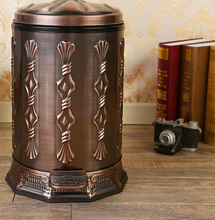 Load image into Gallery viewer, &quot;Arna Royal Vintage Collection&quot;  Luxury Pedal Golden Range 10L Trash Rubbish Bin
