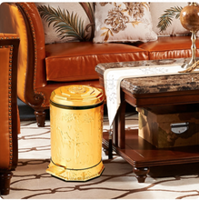 Load image into Gallery viewer, &quot;Arna Royal Vintage Collection&quot;  Luxury Pedal Golden Range 6L Trash Rubbish Bin
