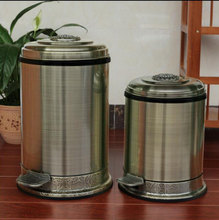 Load image into Gallery viewer, &quot;Arna Royal Vintage Collection&quot;  Luxury Pedal Golden Range 6L Trash Rubbish Bin
