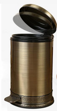 Load image into Gallery viewer, &quot;Arna Royal Vintage Collection&quot;  Luxury Pedal Golden Range 10L Trash Rubbish Bin
