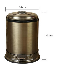 Load image into Gallery viewer, &quot;Arna Royal Vintage Collection&quot;  Luxury Pedal Golden Range 6L Trash Rubbish Bin
