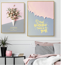 Load image into Gallery viewer, Arna&#39;s Luxury Painting Collection - Nordic Pink Flower Graphics Painting

