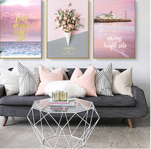 Load image into Gallery viewer, Arna&#39;s Luxury Painting Collection - Nordic Pink Flower Graphics Painting
