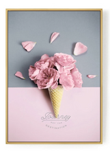 Load image into Gallery viewer, Arna&#39;s Luxury Painting Collection - Nordic Pink Flower Graphics Painting
