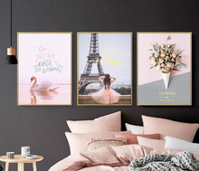 Load image into Gallery viewer, Arna&#39;s Luxury Painting Collection - Nordic Pink Flower Graphics Painting
