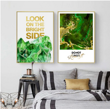 Load image into Gallery viewer, Arna&#39;s Luxury Painting Collection - Nordic Green/Gold Platinum Graphics Painting
