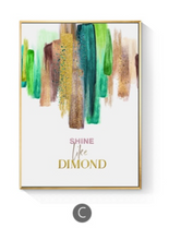 Load image into Gallery viewer, Arna&#39;s Luxury Painting Collection - Nordic Green/Gold Platinum Graphics Painting
