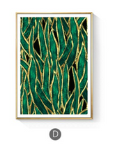 Load image into Gallery viewer, Arna&#39;s Luxury Painting Collection - Nordic Green/Gold Platinum Graphics Painting

