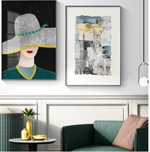 Load image into Gallery viewer, Arna&#39;s Luxury Painting Collection - Nordic Green/Golden Lady Platinum Graphics Painting

