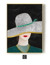 Load image into Gallery viewer, Arna&#39;s Luxury Painting Collection - Nordic Green/Golden Lady Platinum Graphics Painting
