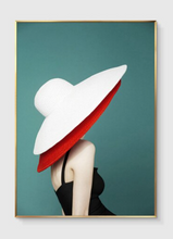 Load image into Gallery viewer, Arna&#39;s Luxury Painting Collection - Nordic Retro Woman Hat Painting
