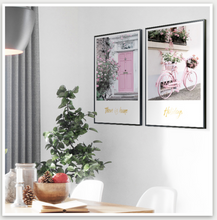 Load image into Gallery viewer, Arna&#39;s Luxury Painting Collection - Nordic Wall Art Pink/Green/Gold Painting
