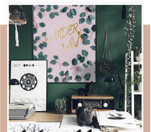 Load image into Gallery viewer, Arna&#39;s Luxury Painting Collection - Nordic Wall Art Pink/Green/Gold Painting
