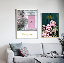 Load image into Gallery viewer, Arna&#39;s Luxury Painting Collection - Nordic Wall Art Pink/Green/Gold Painting
