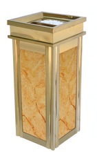 Load image into Gallery viewer, Arna Royal Vintage Collection&quot;  Luxury Golden Outside/Inside Large Trash Rubbish Bin - Home or Business
