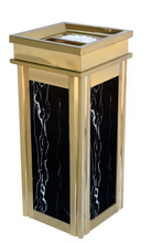 Load image into Gallery viewer, Arna Royal Vintage Collection&quot;  Luxury Golden Outside/Inside Large Trash Rubbish Bin - Home or Business
