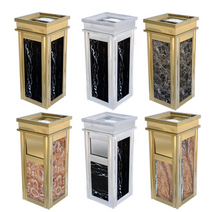 Load image into Gallery viewer, Arna Royal Vintage Collection&quot;  Luxury Golden Outside/Inside Large Trash Rubbish Bin - Home or Business
