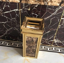 Load image into Gallery viewer, Arna Royal Vintage Collection&quot;  Luxury Golden Outside/Inside Large Trash Rubbish Bin - Home or Business
