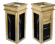 Load image into Gallery viewer, Arna Royal Vintage Collection&quot;  Luxury Golden Outside/Inside Large Trash Rubbish Bin - Home or Business
