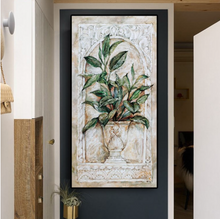 Load image into Gallery viewer, Arna&#39;s Luxury Painting Collection - Green Leave Plant Flowerpot Oil Painting - Many Styles
