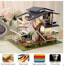 Load image into Gallery viewer, Architecture Series Building Blocks - French Boutique Big Doll House Furniture Miniature Building Kits DIY Dollhouse Kit Villa
