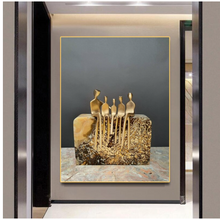 Load image into Gallery viewer, Arna&#39;s Luxury Painting Collection - Abstract Metal Figure Statue Modern Man Sculpture

