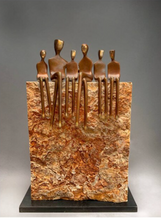 Load image into Gallery viewer, Arna&#39;s Luxury Painting Collection - Abstract Metal Figure Statue Modern Man Sculpture
