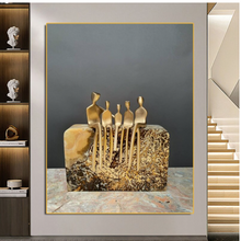 Load image into Gallery viewer, Arna&#39;s Luxury Painting Collection - Abstract Metal Figure Statue Modern Man Sculpture
