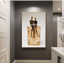 Load image into Gallery viewer, Arna&#39;s Luxury Painting Collection - Abstract Metal Figure Statue Modern Man Sculpture
