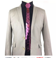 Load image into Gallery viewer, Designer Business Tie - 7 Colours -  Mirror Plexiglass Hexagonal Business Gift
