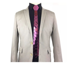 Load image into Gallery viewer, Designer Business Tie - 7 Colours -  Mirror Plexiglass Hexagonal Business Gift
