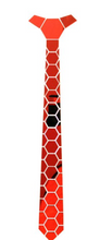 Load image into Gallery viewer, Designer Business Tie - 7 Colours -  Mirror Plexiglass Hexagonal Business Gift
