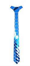 Load image into Gallery viewer, Designer Business Tie - 7 Colours -  Mirror Plexiglass Hexagonal Business Gift
