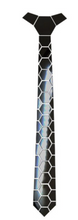 Load image into Gallery viewer, Designer Business Tie - 7 Colours -  Mirror Plexiglass Hexagonal Business Gift
