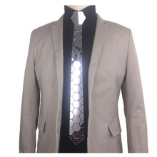 Load image into Gallery viewer, Designer Business Tie - 7 Colours -  Mirror Plexiglass Hexagonal Business Gift

