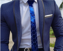 Load image into Gallery viewer, Designer Business Tie - 7 Colours -  Mirror Plexiglass Hexagonal Business Gift
