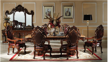 Load image into Gallery viewer, &quot;Arna Royal Victorian Collection&quot; Luxury Plus Furniture - Exquisite Rectangular Dining Table 3.5m Marble &amp; Chairs x6

