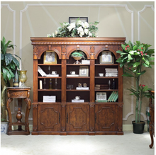 Load image into Gallery viewer, &quot;Arna Royal Victorian Collection&quot; Luxury Plus Furniture - Exquisite Antique Bookcase Wall Unit
