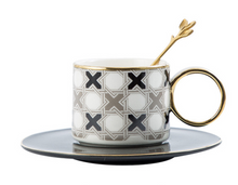 Load image into Gallery viewer, &quot;Arna Lisa&quot; Royal Collection - Luxury Gold Set of 6 Bone China Cup And Saucer Designer X
