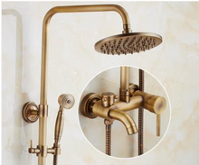 Load image into Gallery viewer, &quot;Arna&quot; Collection - Antique Brass Shower Head Mixer Set Combo
