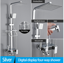 Load image into Gallery viewer, &quot;Arna&quot; Collection - Modern Rainfall Shower Head Mixer Set with Thermostat Silver

