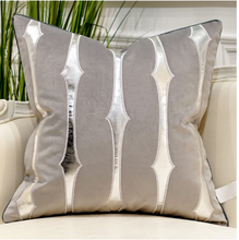 Load image into Gallery viewer, &quot;Arna Royal LUXURY Collection&quot; European-Style Sofa Cushion Cover Luxury 45cm x 45cm Silver/Gold Range
