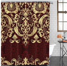 Load image into Gallery viewer, Luxury Golden Royal Shower Curtain Waterproof Bath Curtain Washable Cloth
