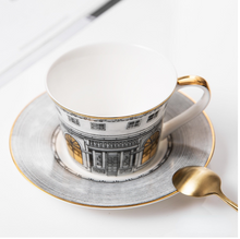 Load image into Gallery viewer, &quot;Arna Lisa&quot; Royal Collection - Luxury 24 Piece Bone China Dinnerware for 6 Gold/Silver
